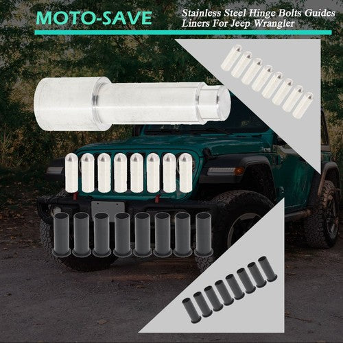 Solid Spare Door Hinge Pin Guides Liner Bushing Removal Tool Kit For Jeep Wrangler 2007-2020