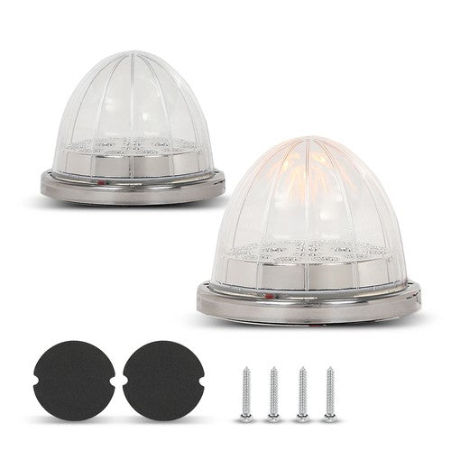 Solid Spare 2pcs LED Watermelon Light Side Marker Turn Signal Light Indicator Light Clear