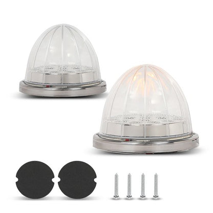 Solid Spare 2pcs LED Watermelon Light Side Marker Turn Signal Light Indicator Light Clear