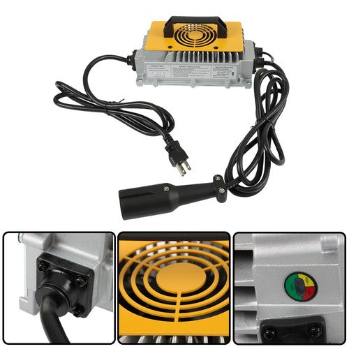 Solid Spare 48Volt 17Amp Battery Charger With 3-pin Plug For Club Car DS Precedent Golf Cart