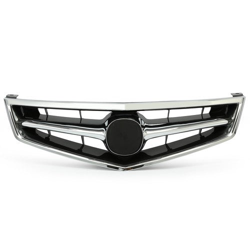 Solid Spare Fit New 2006 2007 2008 Acura TSX Front Grill Grille w/Chrome Molding 4-Door 4DR