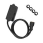 Solid Spare 6 Ft Wiring Cable 7 Way Plug Inline Pre-Wired Trailer BLACK Cord w/Junction Box