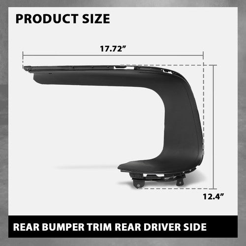 Solid Spare Fit For 11-14 Porsche Cayenne Rear Left Side Bumper Trim Outer PO1182101