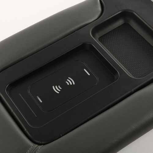 Solid Spare Fit For 2001-2007 Silverado Sierra Center Console Armrest Wireless Charging Gray