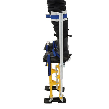 Solid Spare 24"-40" Aluminum Drywall Tool Yellow Adjustable Height Stilts For Painter Taping