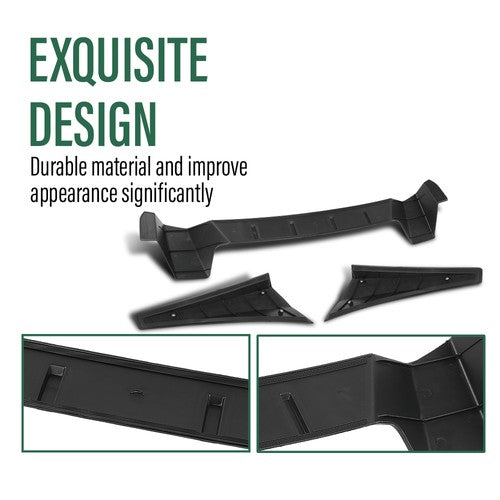 Solid Spare Window Rear Roof Spoiler Fit For Honda Civic 2016-2021 Gloss Black Type-R Style