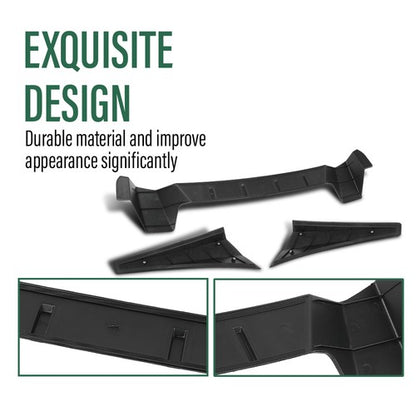 Solid Spare Window Rear Roof Spoiler Fit For Honda Civic 2016-2021 Gloss Black Type-R Style
