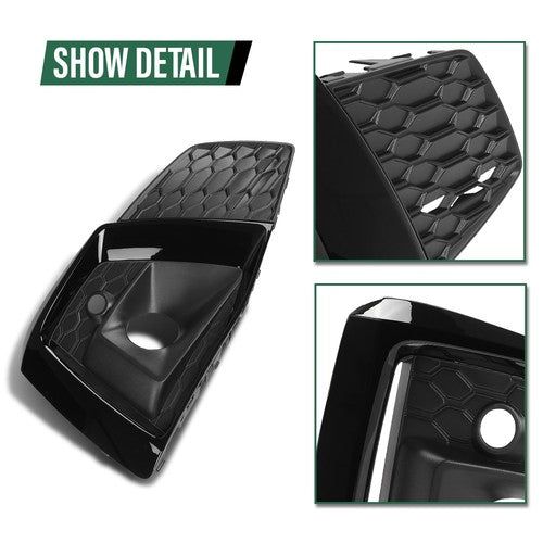 Solid Spare Fog Light Cover Lamp Trim Fit For 2020-2023 Audi A5 S5 Sportback Left+Right