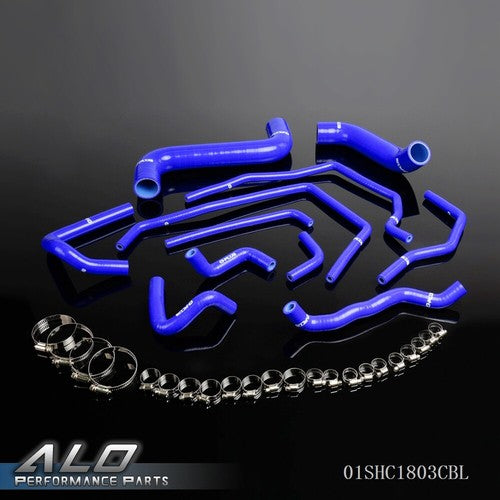 Solid Spare Blue Silicone Radiator Hose Fit For 02-06 Subaru Impreza WRX/STI GDA/GDB EJ207