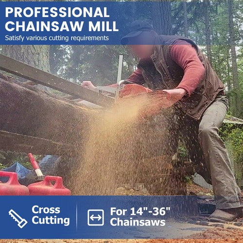 Solid Spare Chainsaw Mill Kit 14"-36" Portable Guide Bar Aluminum Planking Lumber Cutting