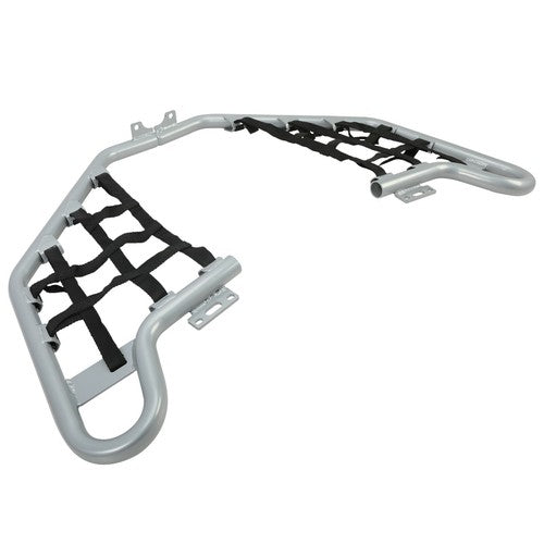 Solid Spare Silver Pair Of Nerf Bars W/ Black Nets Set For Honda TRX 700XX 2008-2009