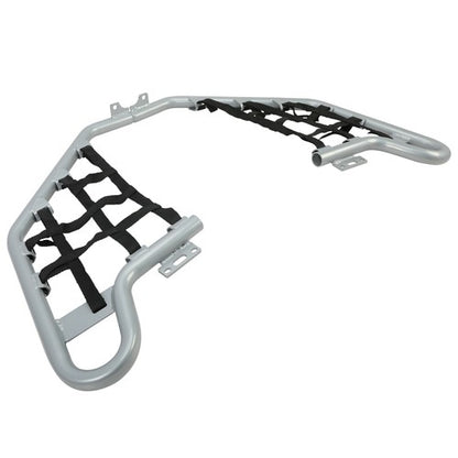 Solid Spare Silver Pair Of Nerf Bars W/ Black Nets Set For Honda TRX 700XX 2008-2009