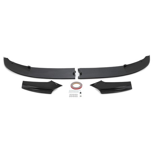 Solid Spare Front Bumper Lip splittle For 11-16 BMW F10 535i 528i 550i M Sport Carbon Fiber