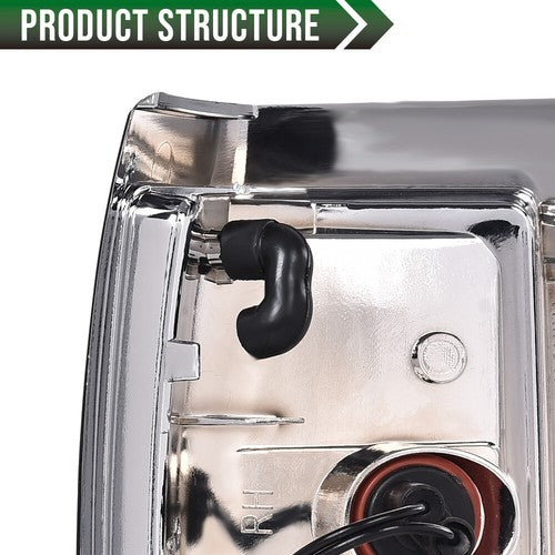Solid Spare Fit For 90-97 Nissan D21 Pickup Chrome Parking Corner Side Marker Signal Lights