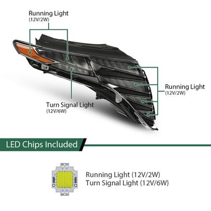 Solid Spare Fit For 2021-2024 Hyundai Tucson Passenger Side LED DRL Headlight 92208CW010