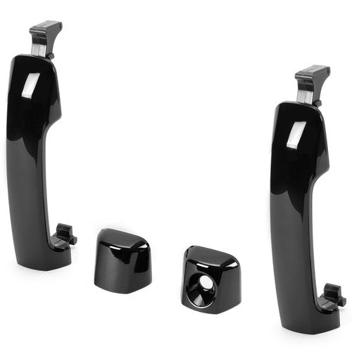 Solid Spare 4 PCS For Toyota Tundra Sequoia 2011-2019 GLOSSY Black Painted Door Handle Kit