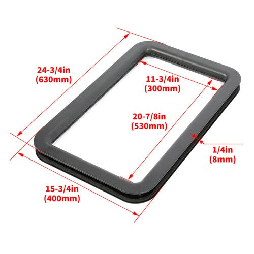 Solid Spare 15.7" x 24.8" Black RV Entrance /Entry Door Window Frame For Camper Trailer