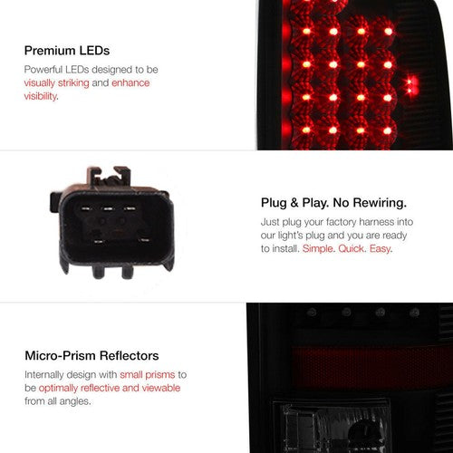 Solid Spare For 02-06 Dodge Ram 1500 2500 3500 Left+Right Side Rear Tail Brake Light Lamps