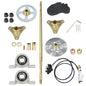 Solid Spare Drift Trike Go Kart Rear Live Axle Kit Sprocket Hub Brake Assembly Hub Chain USA