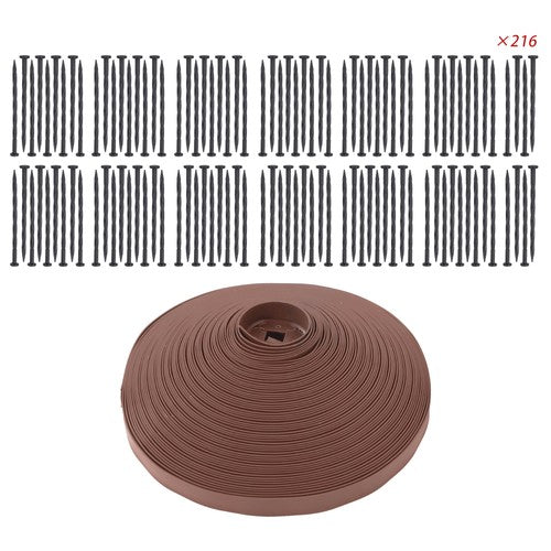 Solid Spare 246 feet Garden edge lawn grass stone isolation strip 2 inches high