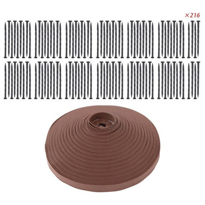 Solid Spare 246 feet Garden edge lawn grass stone isolation strip 2 inches high