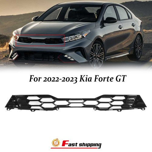 Front Bumper Upper Grille 86350-M6510 For 2022-2023 Kia Forte GT Black Plastic