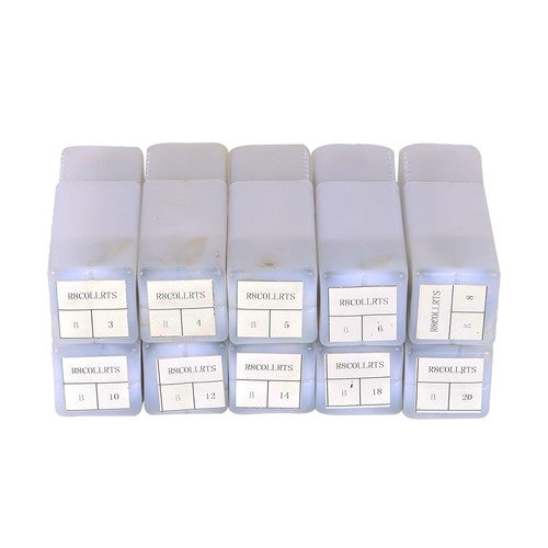 Solid Spare 10pc R8 7/16-20 Round Collet Set 3mm-20mm Milling Lathe High Precision 0.0006"