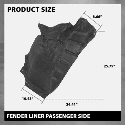 Solid Spare Fit For 2017-2023 Audi Q7 Rear Right Side Fender Liner Splash Shield 4M0821192H