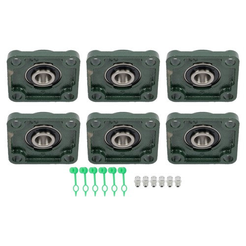 Solid Spare 6Pcs UCF204-12 Pillow Block Flange Bearing 3/4" Bore 4 Bolt Solid Base