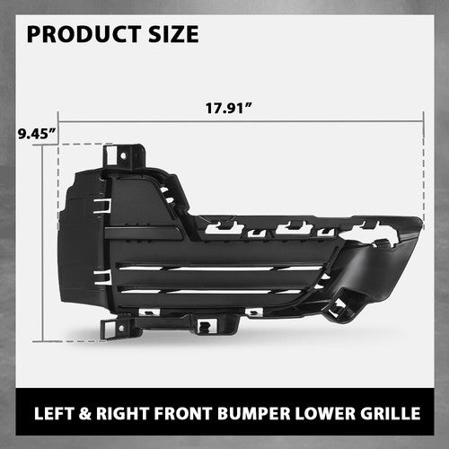 Solid Spare Fit For 2014-2018 BMW X5 F15 Front Bumper Lower Mesh Grille Grill Left & Right