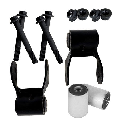 Solid Spare Black Rear Leaf Spring Shackle Kit For Jeep For Cherokee Wagoneer 1984-2001
