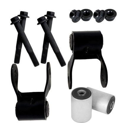 Solid Spare Black Rear Leaf Spring Shackle Kit For Jeep For Cherokee Wagoneer 1984-2001