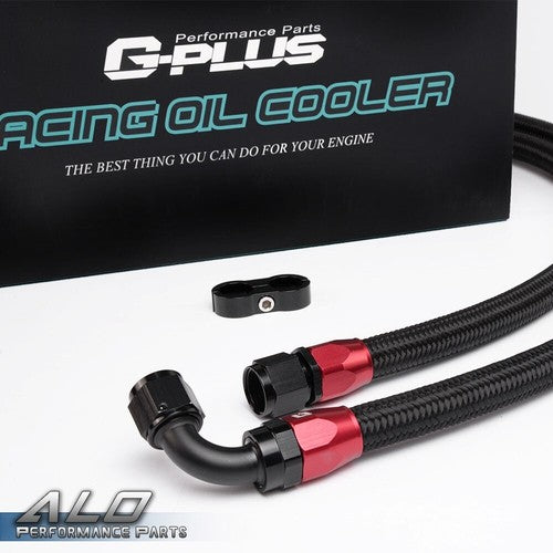 Solid Spare Universal 15 Row 10AN Aluminum Transmission Engine Oil Cooler+Filter Adapter Kit