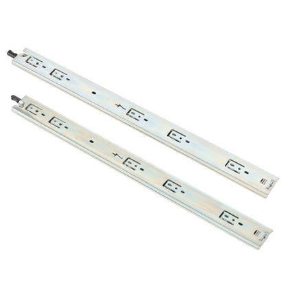Solid Spare 1 Pair 24 Inch Locking Drawer Slides Full Extension & Lock 150lbs Capacity