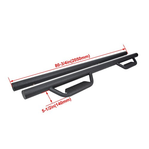 Solid Spare Running Boards For Toyota Tacoma 2005-2023 Black Double Cab Side Steps Nerf Bar