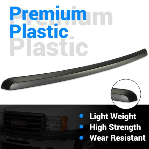 Solid Spare Black Front Hood Molding Trim Moulding For 07-13 GMC Sierra 1500 2500HD 3500 HD