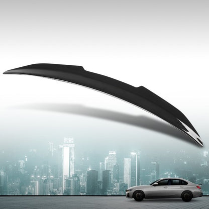 Solid Spare Fit For 19-24 BMW G20 G80 M3 3 Series PSM Style Rear Trunk Spoiler Gloss Black