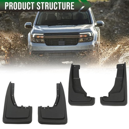 Solid Spare 4PCS Front & Rear Splash Mud Flap Guard Mudguard Fit For 2022-2025 Ford Maverick