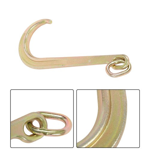 Solid Spare 15 Inch J Hook 5400 lbs G70 Roll Back Clevis for Tow Chain Truck and Trailer