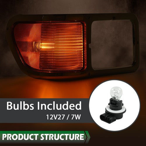 Solid Spare Fit For 2000-2015 Ford F650 F750 F-650 -F750 Headlights Bezel Corner Light Pair