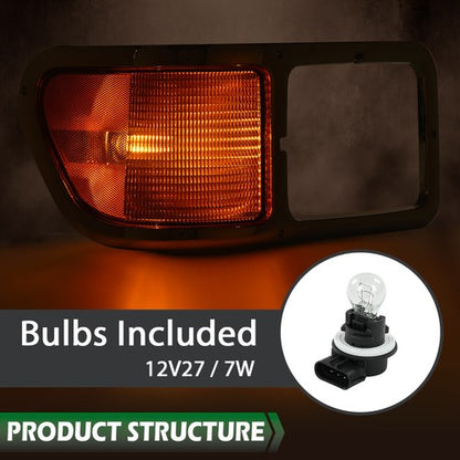 Solid Spare Fit For 2000-2015 Ford F650 F750 F-650 -F750 Headlights Bezel Corner Light Pair