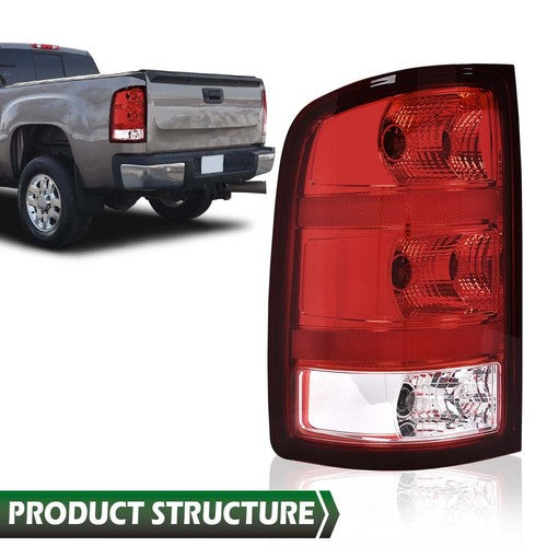 Solid Spare Fit For 07-13 GMC Sierra 1500 2500 3500HD Rear Tail Light Brake Lamp Left Side