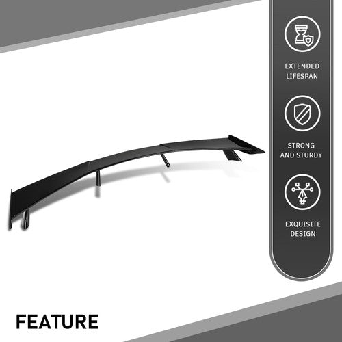 Solid Spare Rear Trunk Spoiler Lid High Wing Kit Fit For 2020-2024 Corvette C8 Matte Black