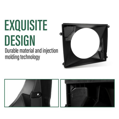 Solid Spare Black Radiator Fan Shroud With Coolant Reservoir Fit For Toyota Tacoma 2005-2015