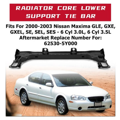 Solid Spare For Nissan 2000 2001 2002 2003 Maxima Radiator Core Lower Support Tie Bar Black