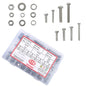 Solid Spare 176 Pieces M6 M8 M10 Bolts and Nuts Flat Washers Combination Kit Stainless Steel