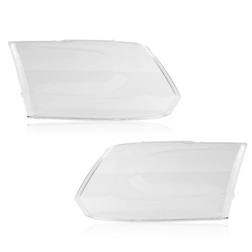 Solid Spare Fit For 09-18 Ram 1500 2500 3500 Clear Headlight Replacement Lens Left+Right
