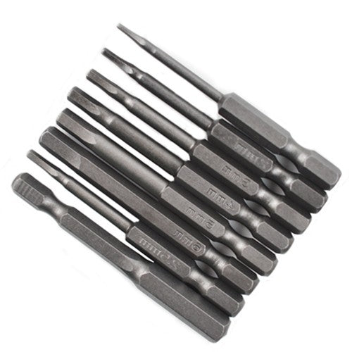 Solid Spare Quick Change Connect Impact Driver Drill Metric 8pcs Hex Head Allen Bit Set