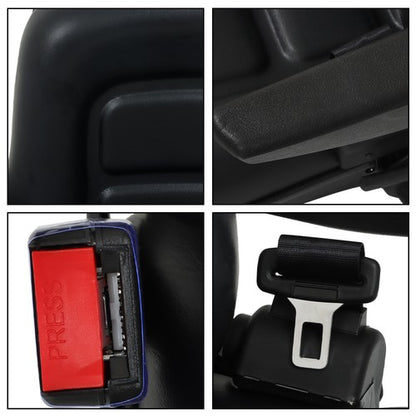 Solid Spare Tractor Forklift Universal Seat Foldable slide rail with resilient safety belt
