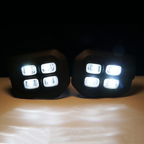 For 2016-2022 2023 Toyota Tacoma 4-Eyes Style DRL LED Clear Fog lights Lamps